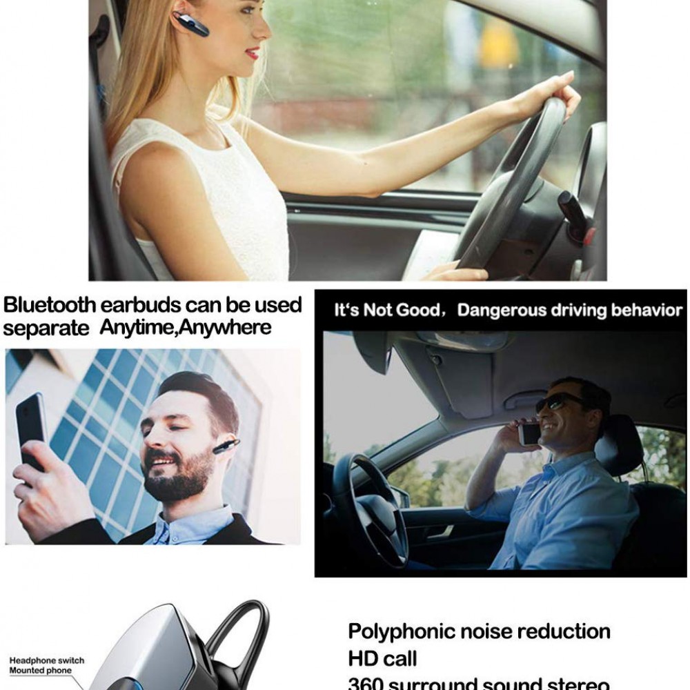 Ασύρματος Πομπός Handsfree με Ακουστικό Bluetooth & USB Φορτιστής Αυτοκινήτου - Micro SD - TF, USB, MP3 Player με LCD Οθόνη - Car FM Transmitter